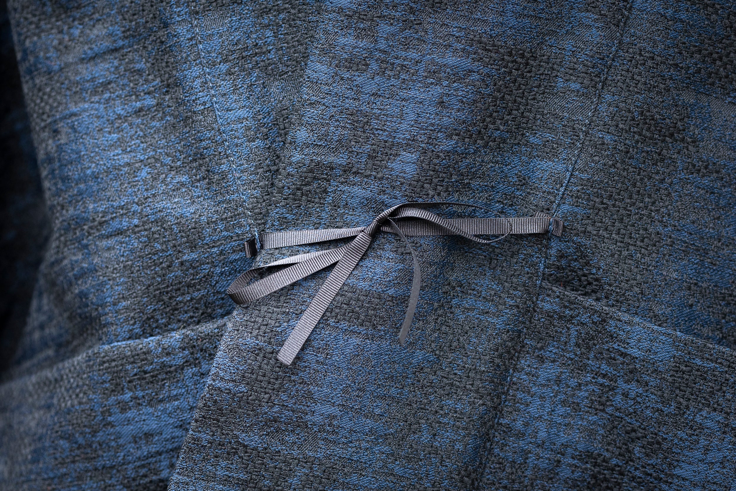 Manteau Kimono AKI noir/bleu marine - CATHERINE VALENTIN