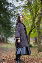 Manteau Kimono AKI noir/gris - CATHERINE VALENTIN