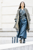 Manteau Kimono KAZE à carreaux oversized - CATHERINE VALENTIN