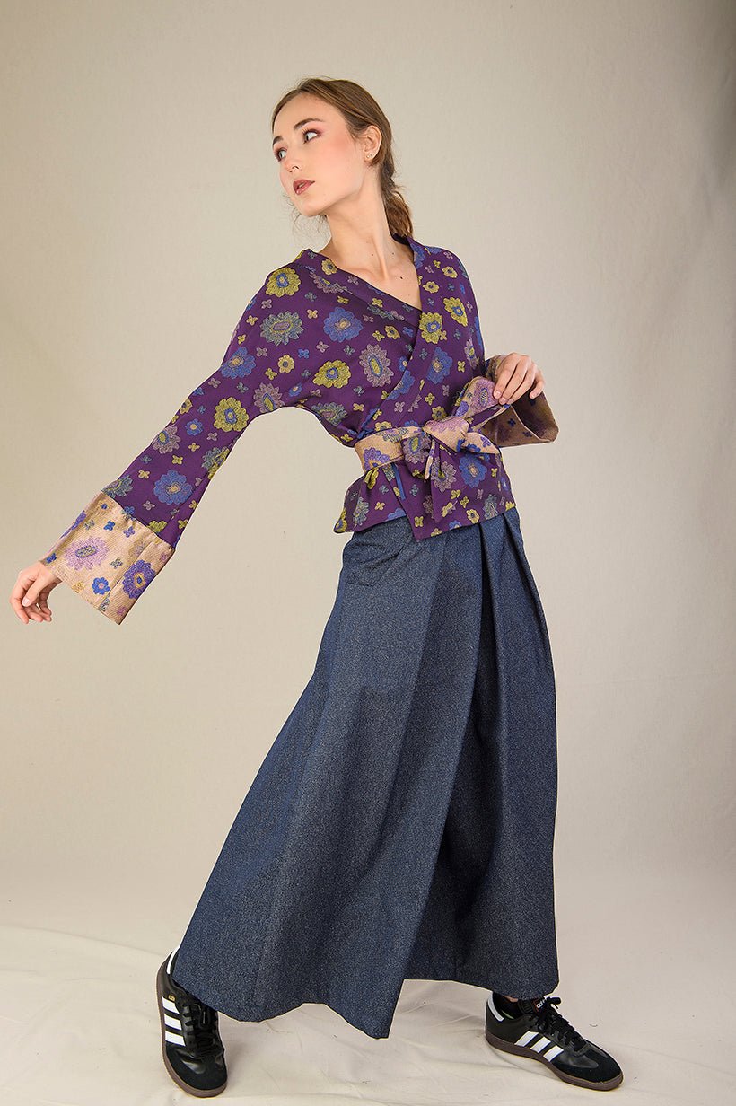 Pantalon hakama femme KOJIMA jean bleu - CATHERINE VALENTIN