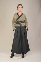 Pantalon hakama femme KOJIMA jean noir - CATHERINE VALENTIN