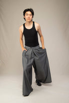 Pantalon hakama homme NESUMI gris - CATHERINE VALENTIN