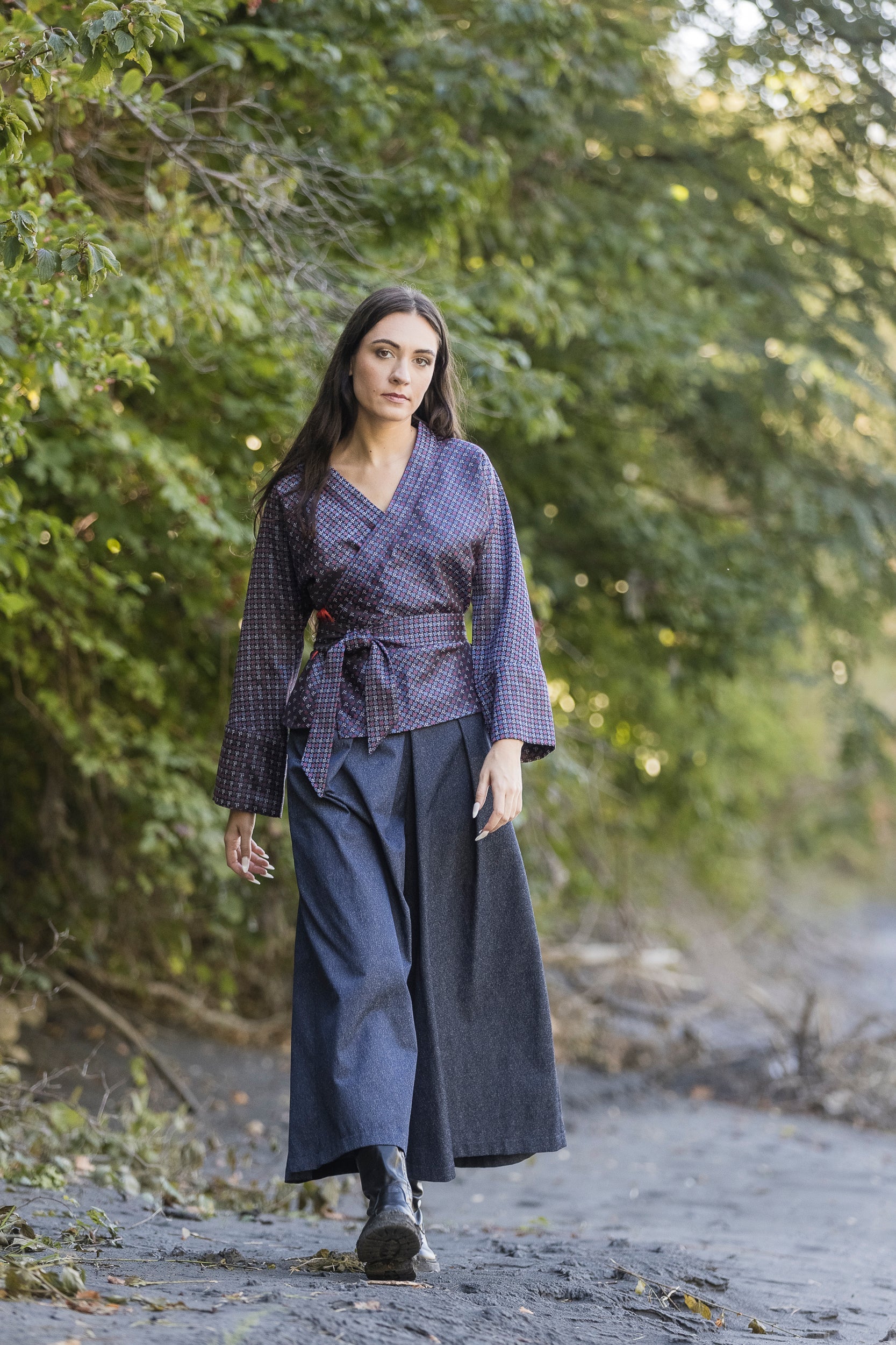 Pantalon hakama jean KOJIMA bleu - CATHERINE VALENTIN