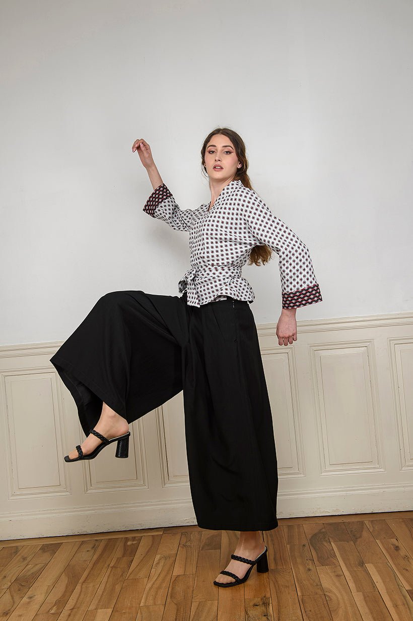 Pantalon hakama JIMA noir - CATHERINE VALENTIN
