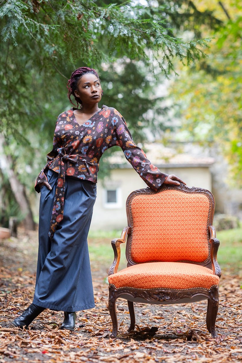 Pantalon hakama JINSU bleu - CATHERINE VALENTIN