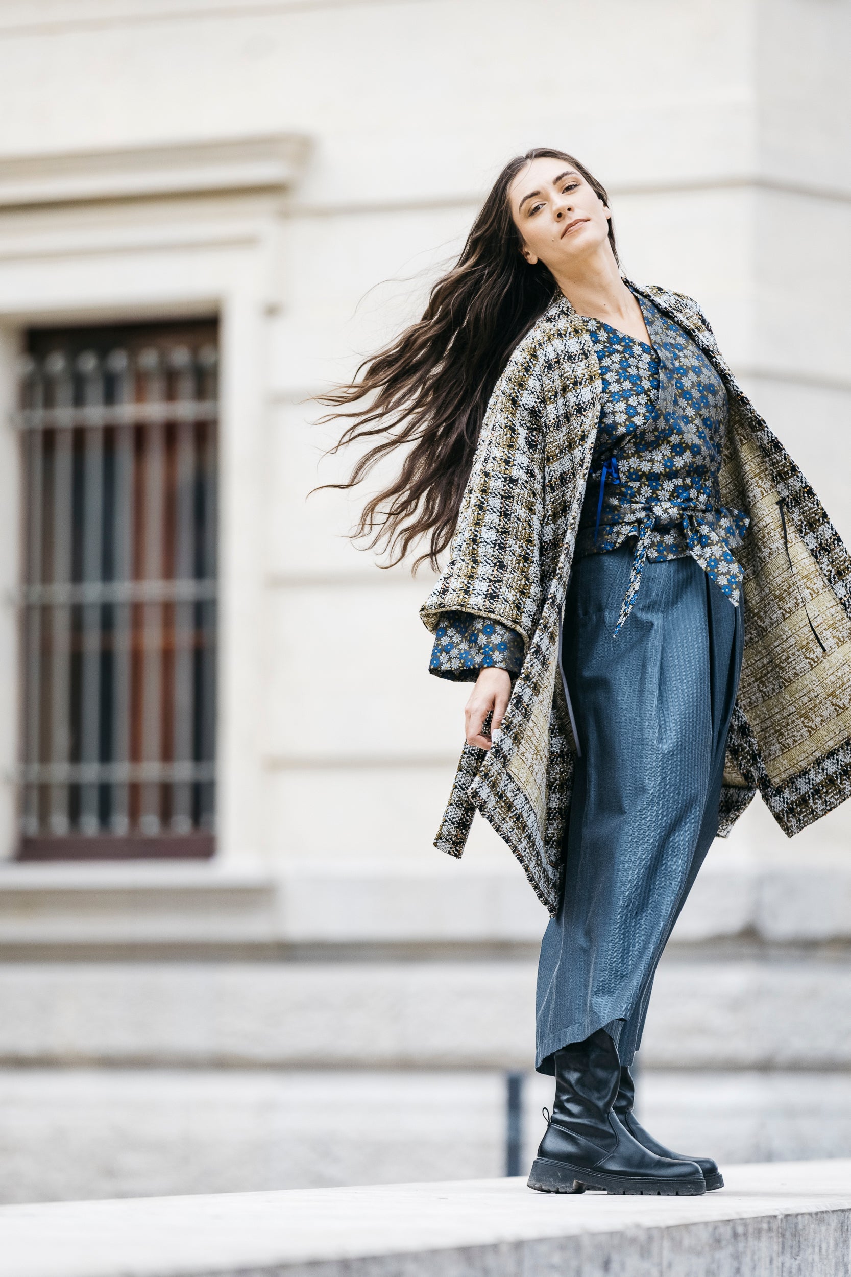 Pantalon hakama JINSU bleu - CATHERINE VALENTIN