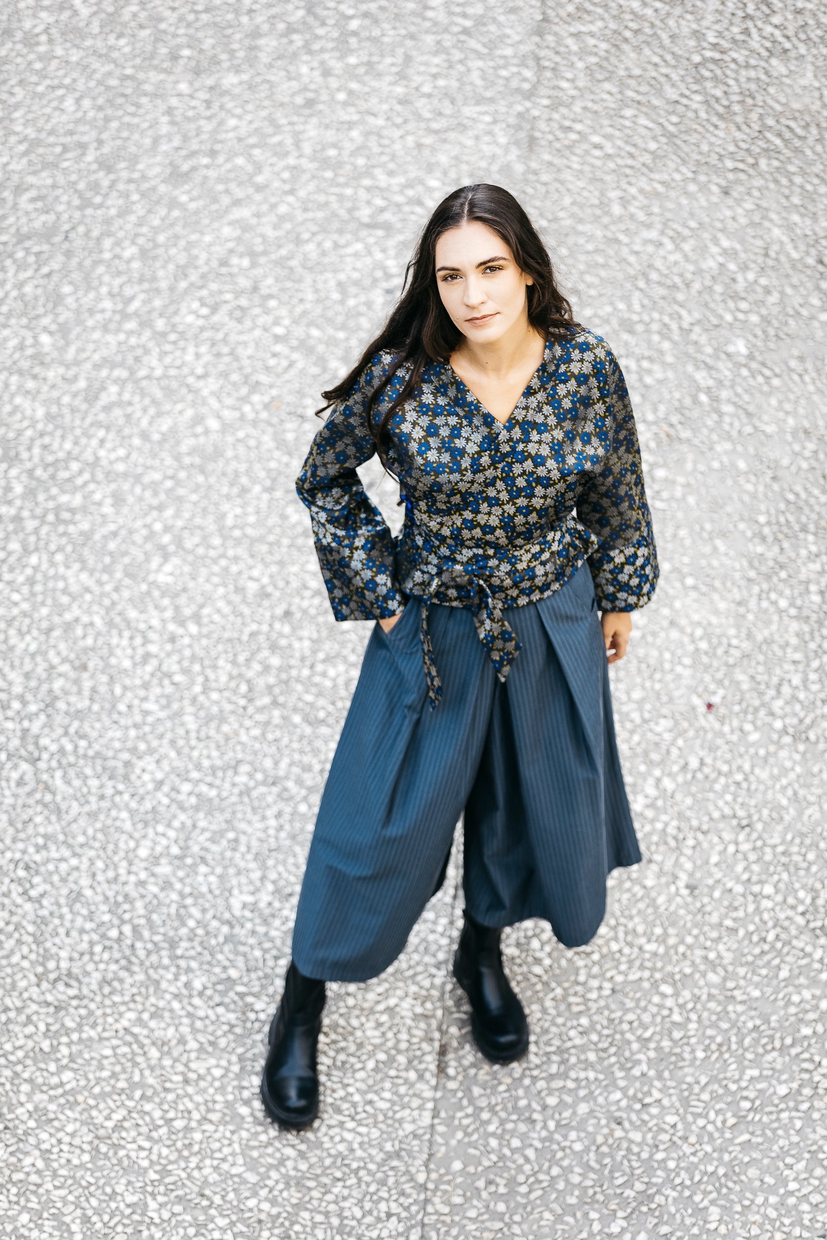 Pantalon hakama JINSU bleu - CATHERINE VALENTIN