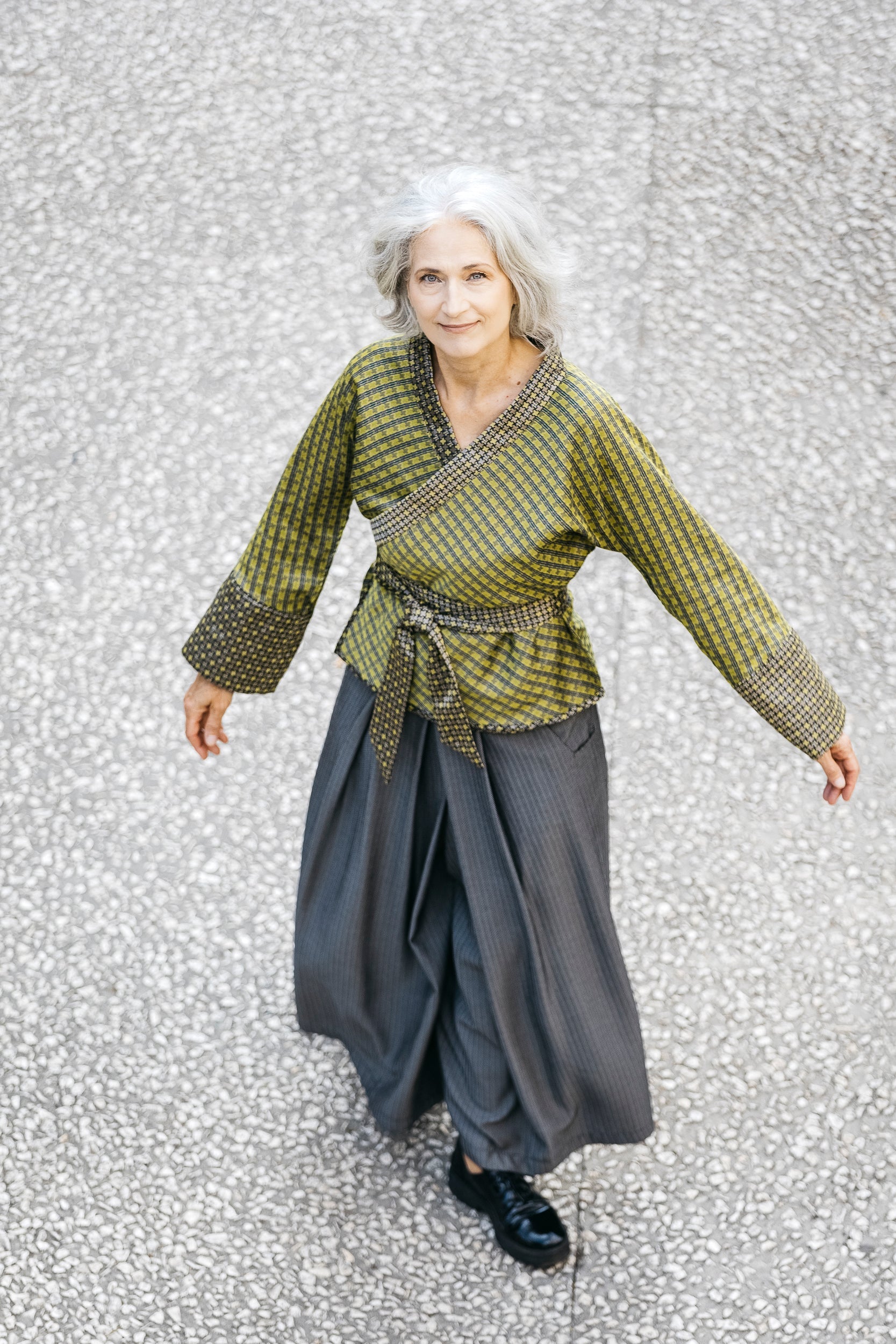 Pantalon hakama NESUMI gris - CATHERINE VALENTIN