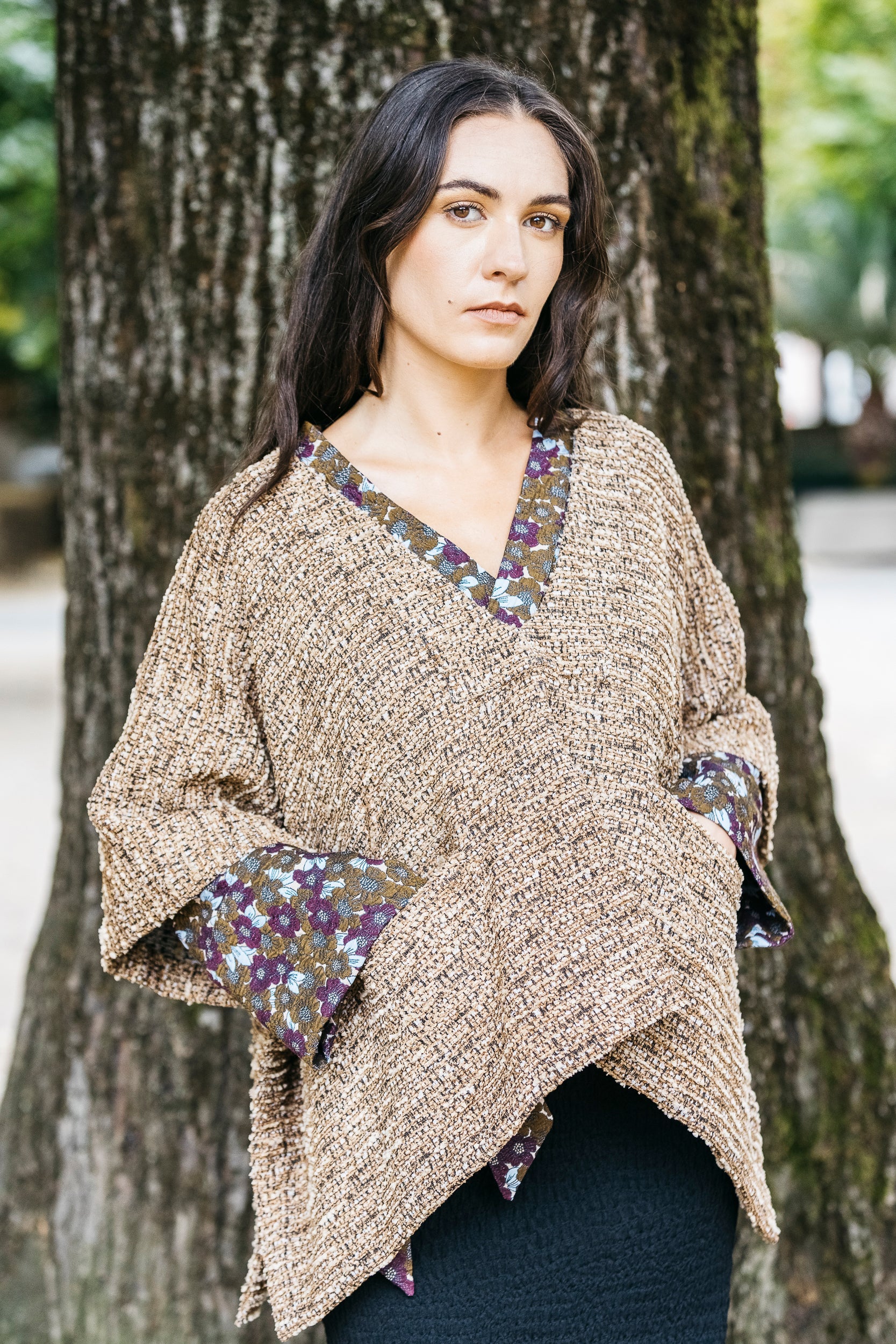 Ponchomono KEIKO camel - CATHERINE VALENTIN