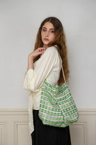 Sac KAIMONO vert/argent - CATHERINE VALENTIN