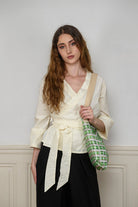 Sac KAIMONO vert/argent - CATHERINE VALENTIN