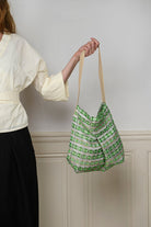 Sac KAIMONO vert/argent - CATHERINE VALENTIN