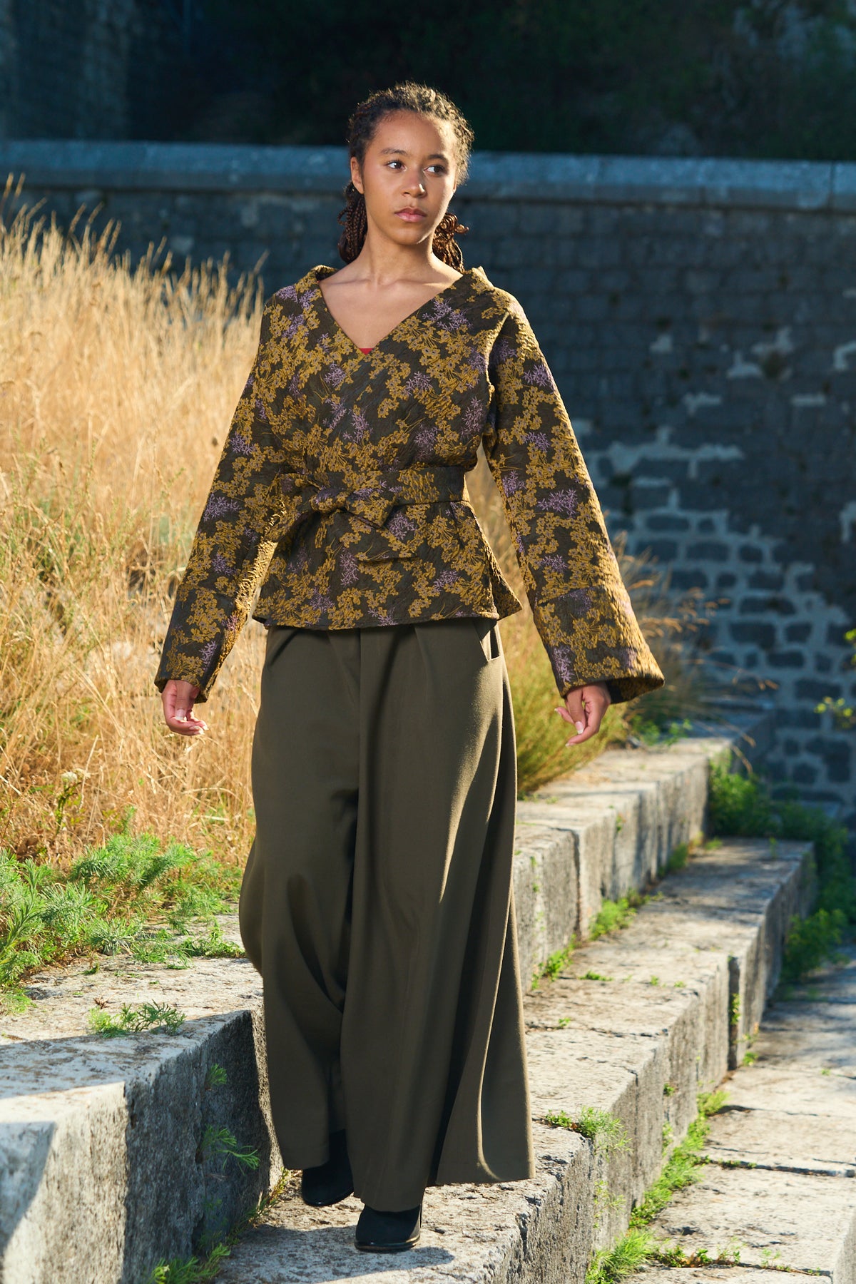 pantalon hakama KATSU kaki CATHERINE VALENTIN