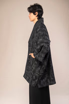 Manteau kimono AKI noir profil