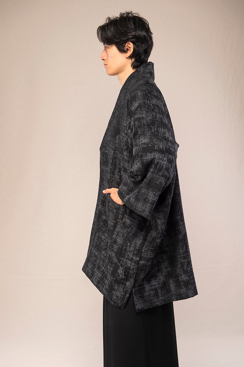 Manteau kimono AKI noir profil