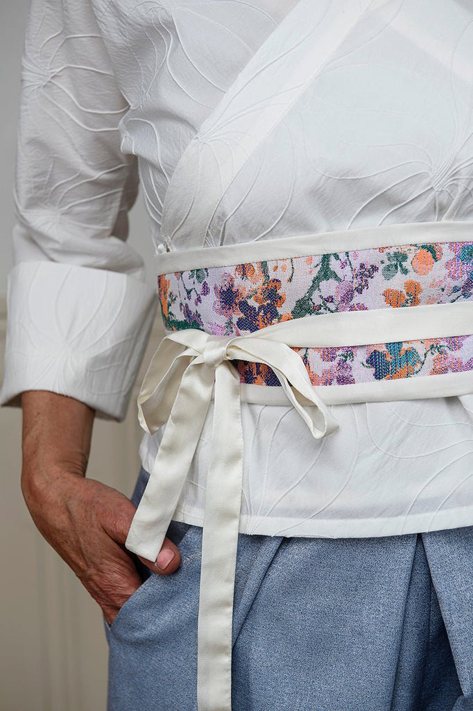 Ceinture OBI large vert/violet - CATHERINE VALENTIN