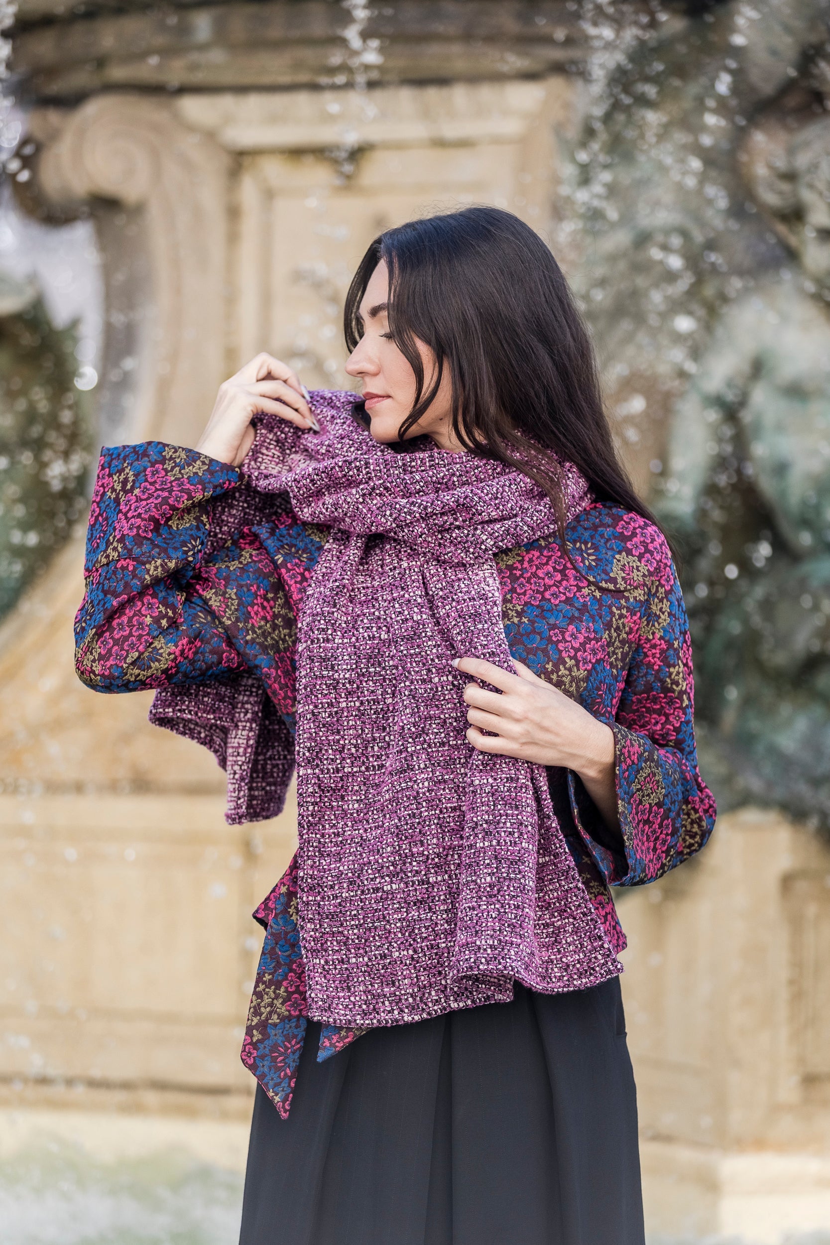 Étole YUKI bleu - CATHERINE VALENTIN