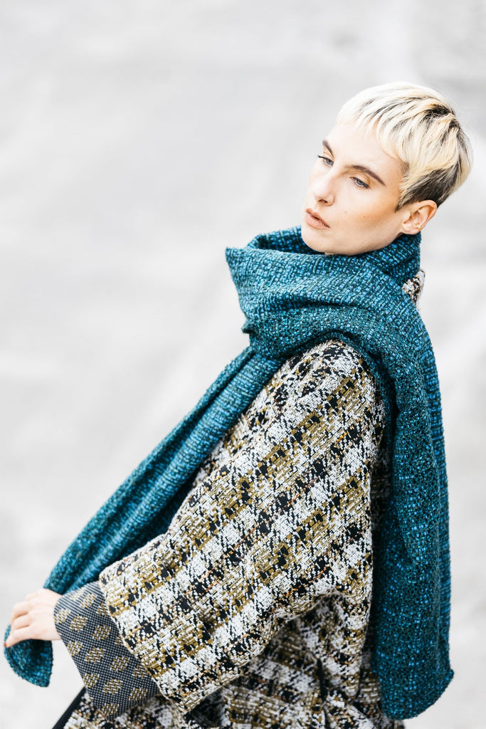 Étole YUKI bleu - CATHERINE VALENTIN