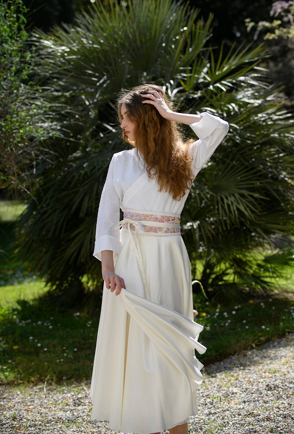 Jupe TENKO blanche doublée - CATHERINE VALENTIN