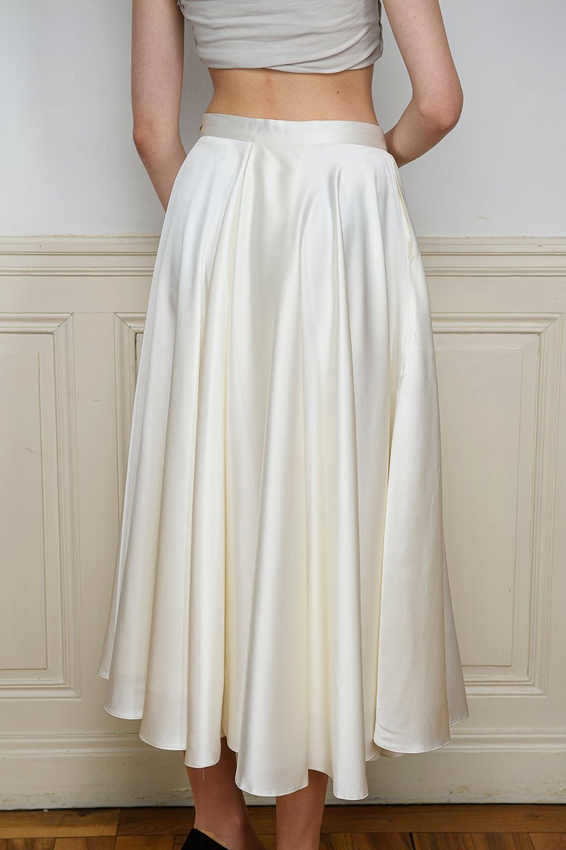 Jupe TENKO blanche doublée - CATHERINE VALENTIN