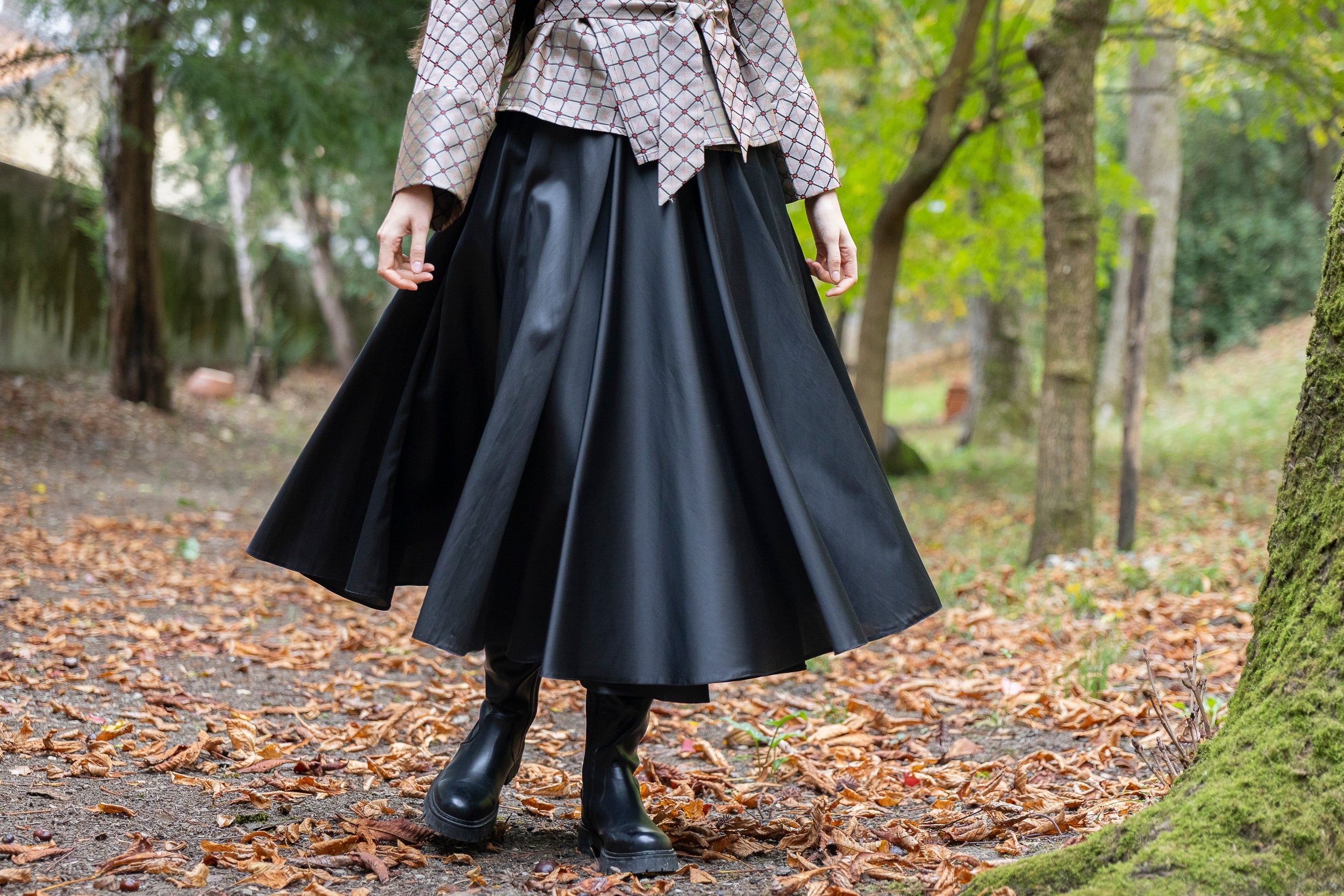 Jupe TENKO noire midi mi - longue (Copie) - CATHERINE VALENTIN