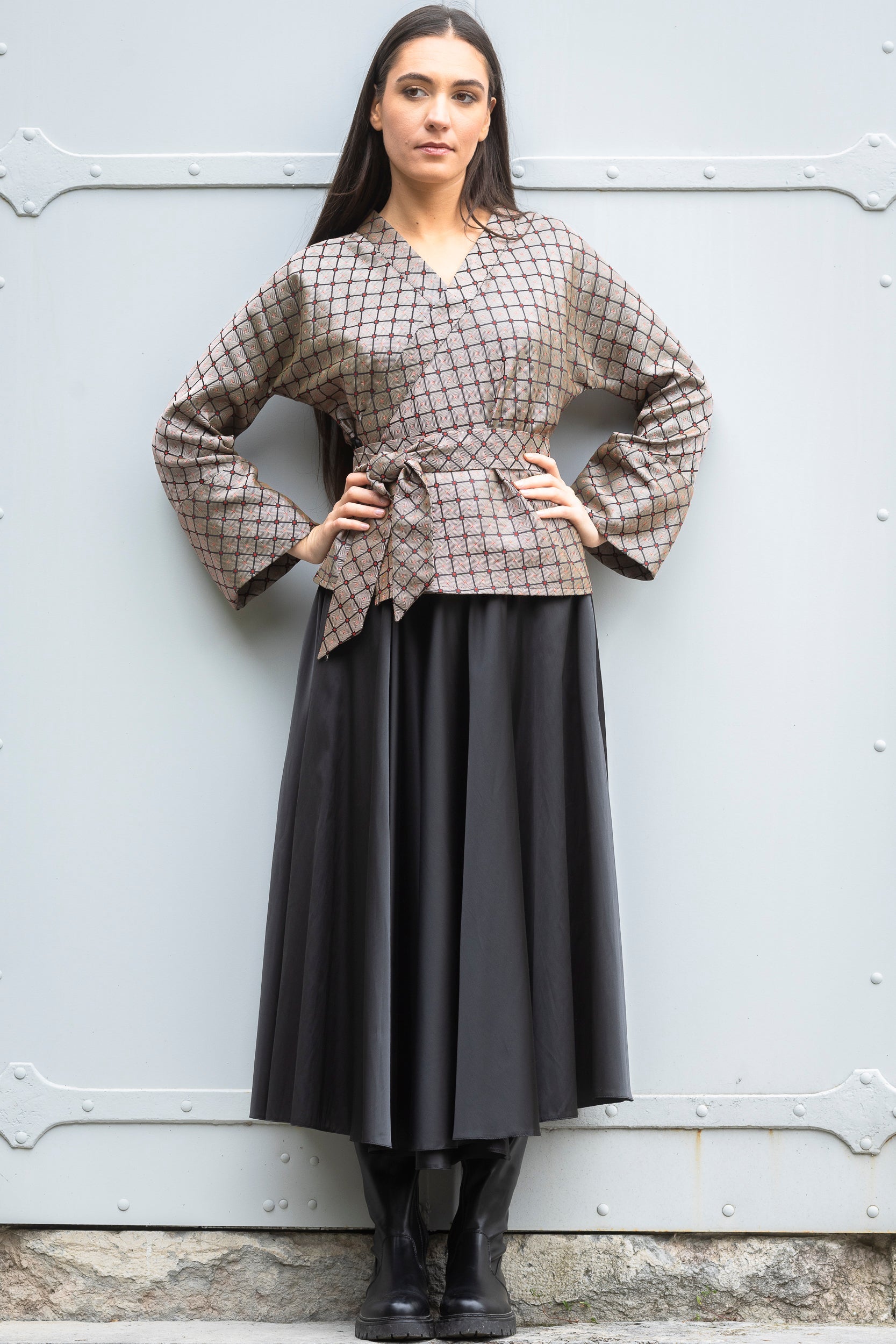 Jupe TENKO noire midi mi - longue (Copie) - CATHERINE VALENTIN