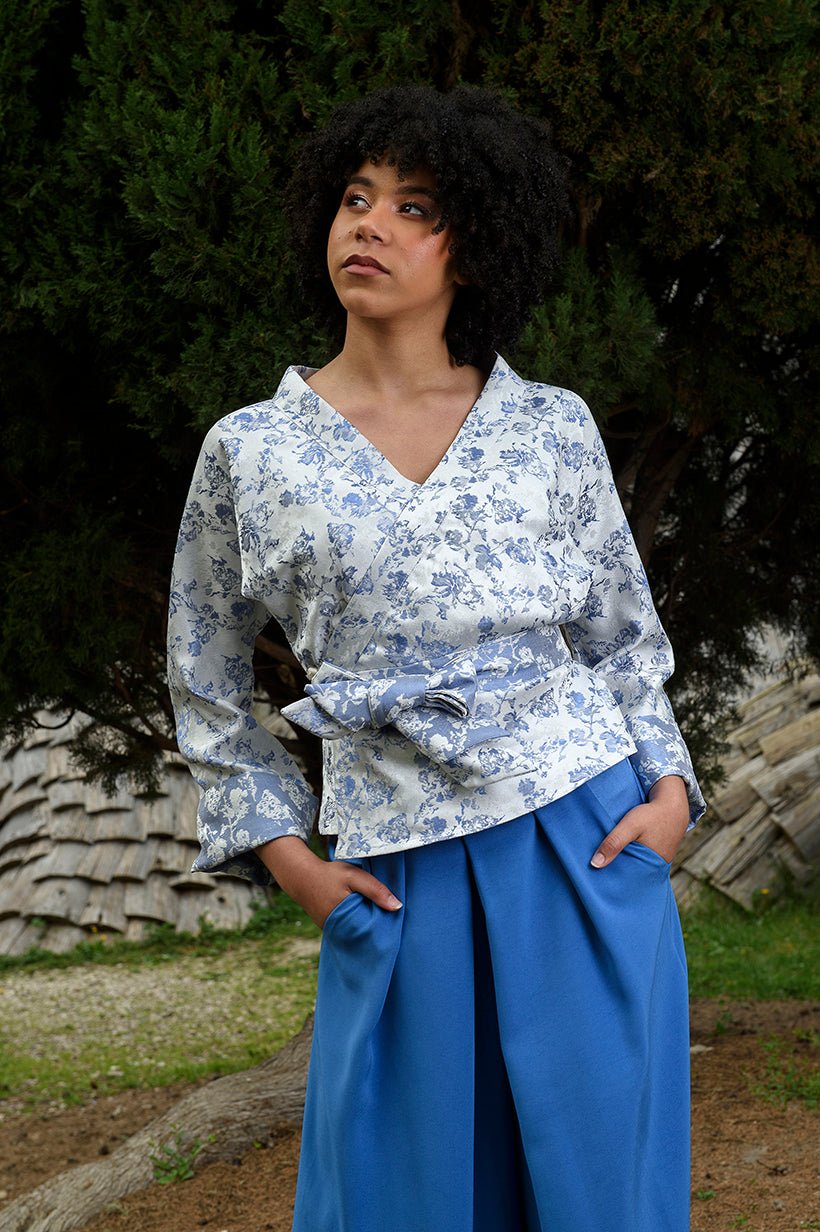 Kimono BANINA bleu - CATHERINE VALENTIN