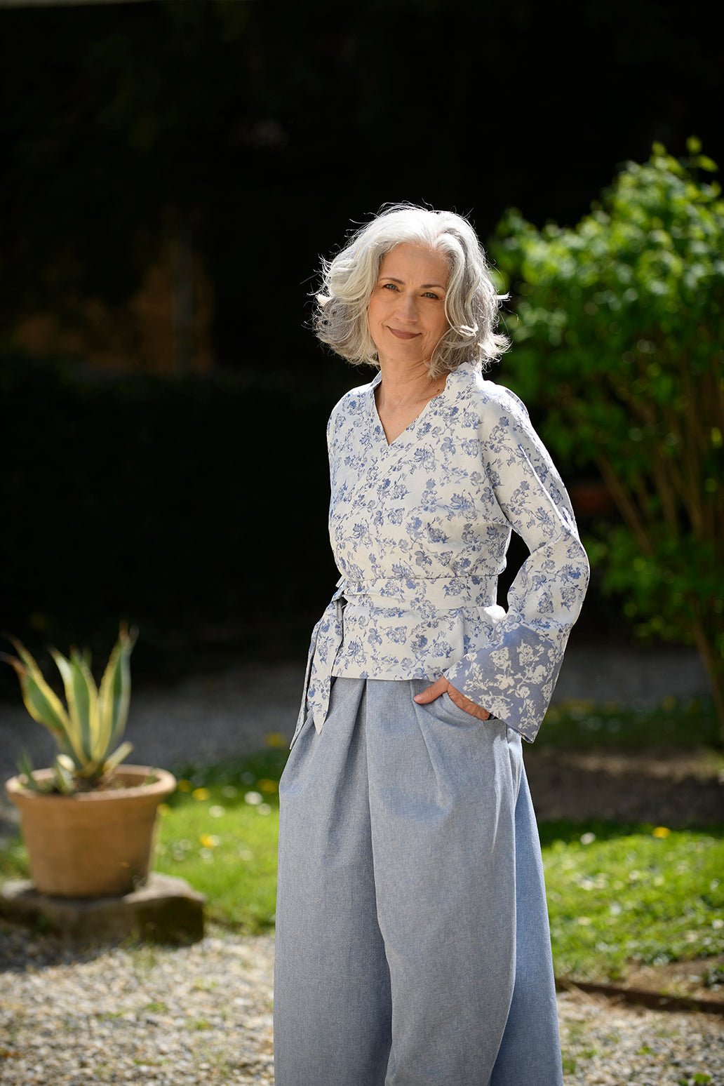 Kimono BANINA bleu - CATHERINE VALENTIN