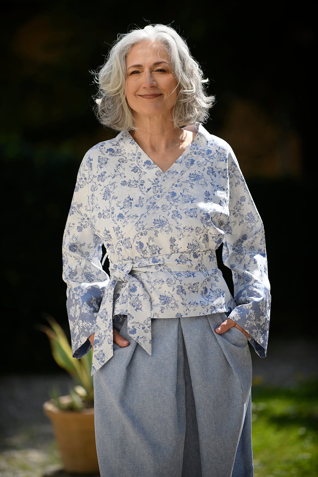 Kimono BANINA bleu - CATHERINE VALENTIN