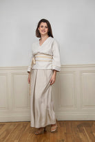Kimono ENDO blanc/doré MARIAGE - CATHERINE VALENTIN
