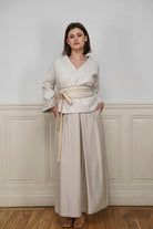 Kimono ENDO blanc/doré MARIAGE - CATHERINE VALENTIN
