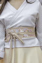 Kimono ENDO pois blanc/doré lamé - CATHERINE VALENTIN