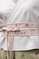 Kimono ENDO réversible pois rose/blanc - CATHERINE VALENTIN