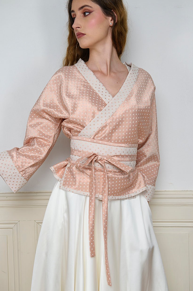 Kimono ENDO rose nude MARIAGE - CATHERINE VALENTIN
