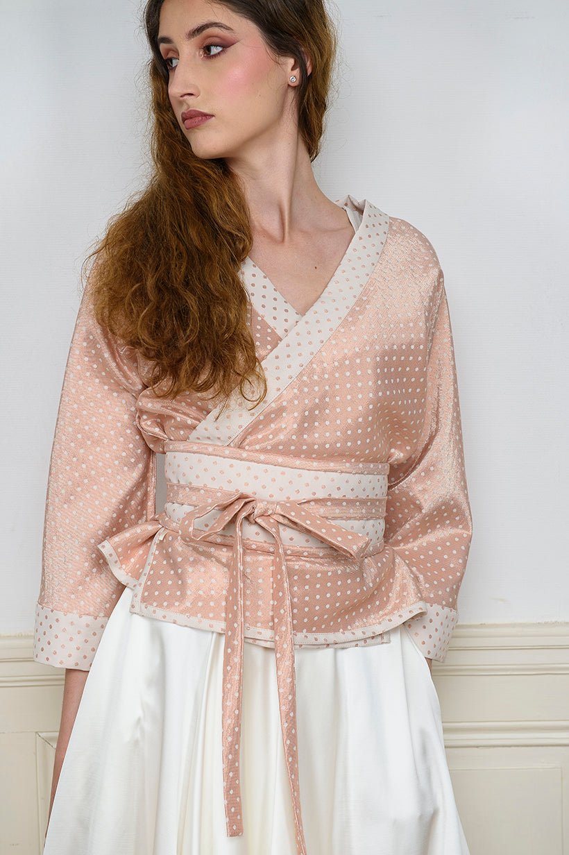 Kimono ENDO rose nude MARIAGE - CATHERINE VALENTIN