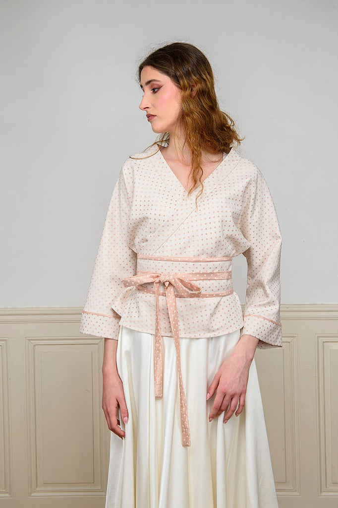 Kimono ENDO rose nude MARIAGE - CATHERINE VALENTIN