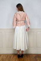Kimono ENDO rose poudré lamé/blanc - CATHERINE VALENTIN