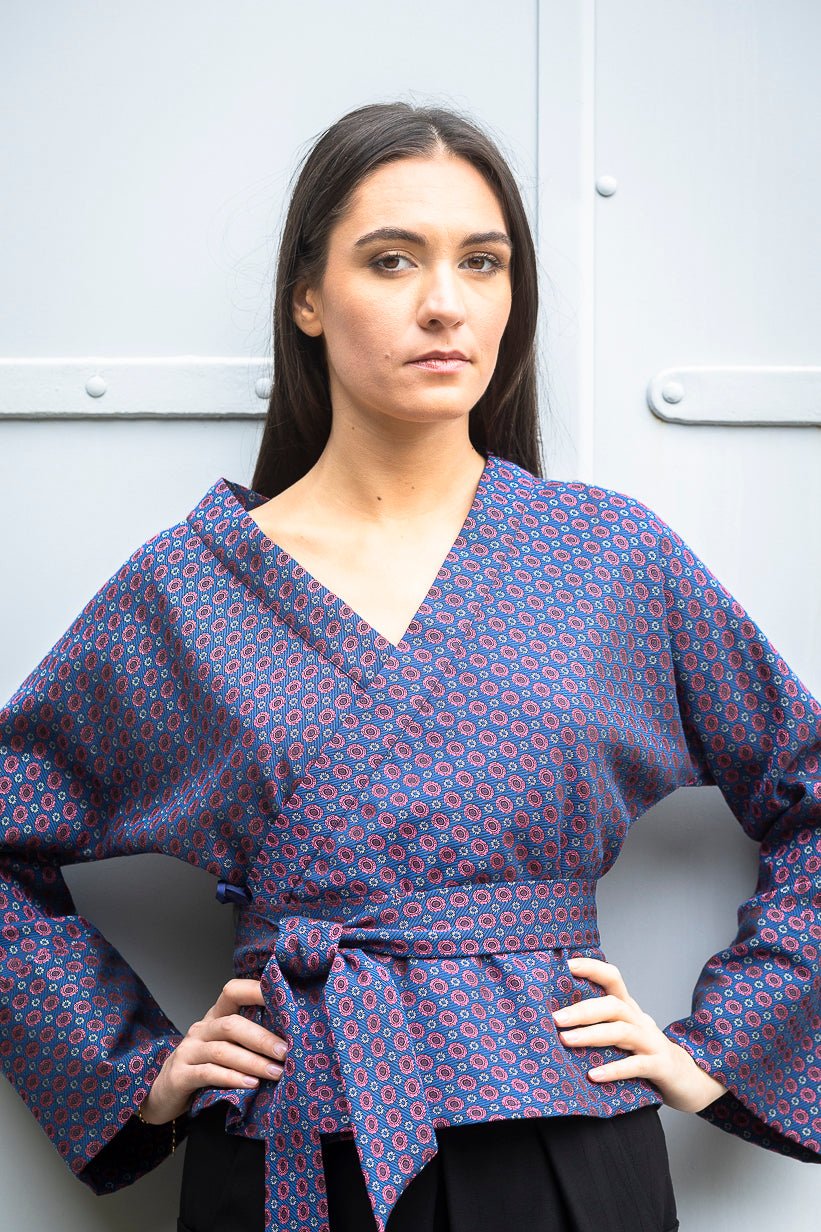 Kimono HAMAGURI bleu - CATHERINE VALENTIN