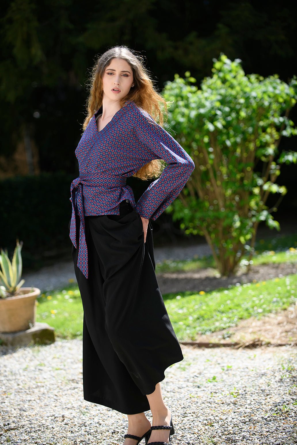 Kimono HAMAGURI femme bleu - CATHERINE VALENTIN