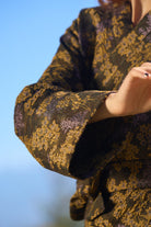 Kimono HANAÏ réversible marron-ocre - CATHERINE VALENTIN