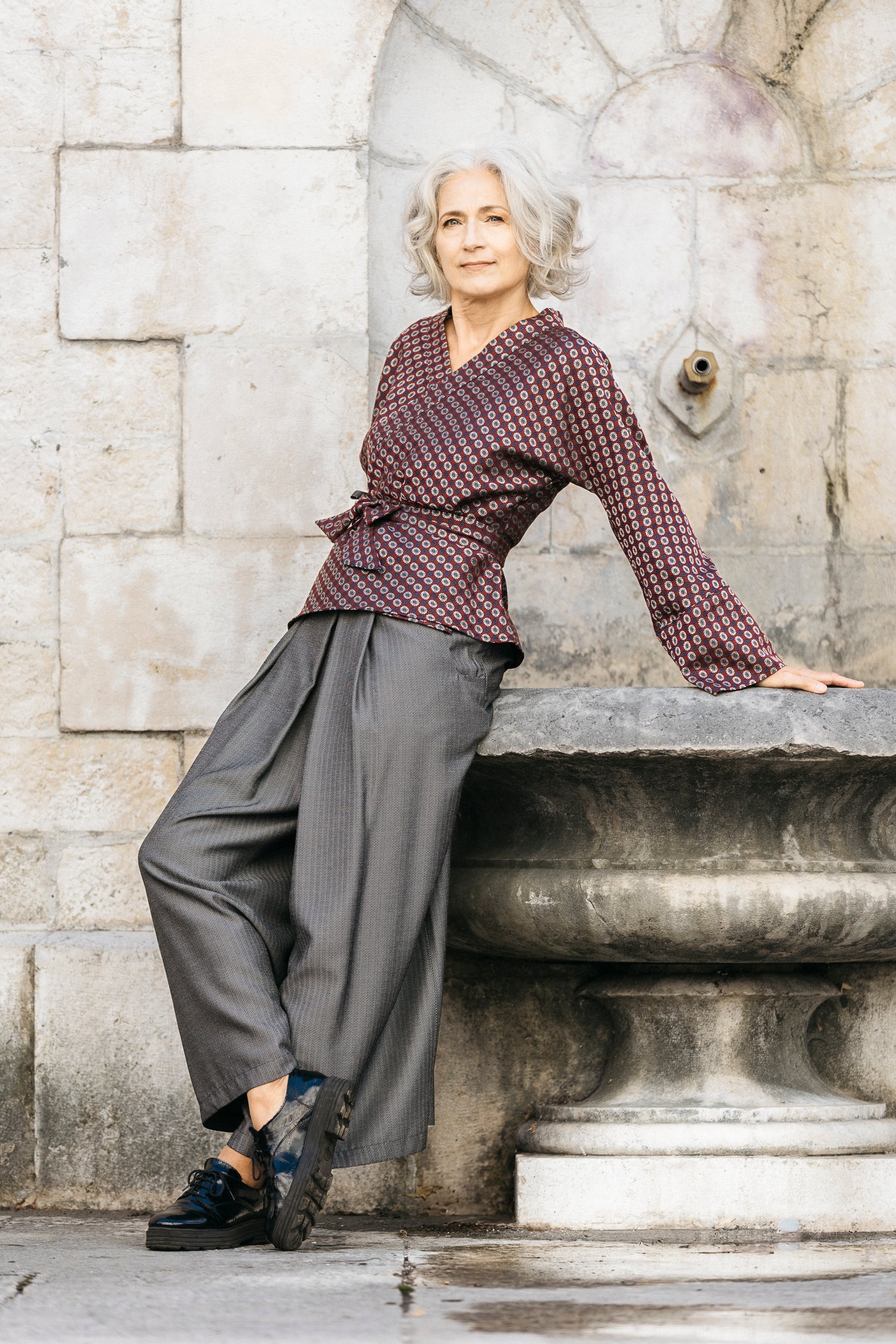 Kimono HINTO bordeaux - CATHERINE VALENTIN