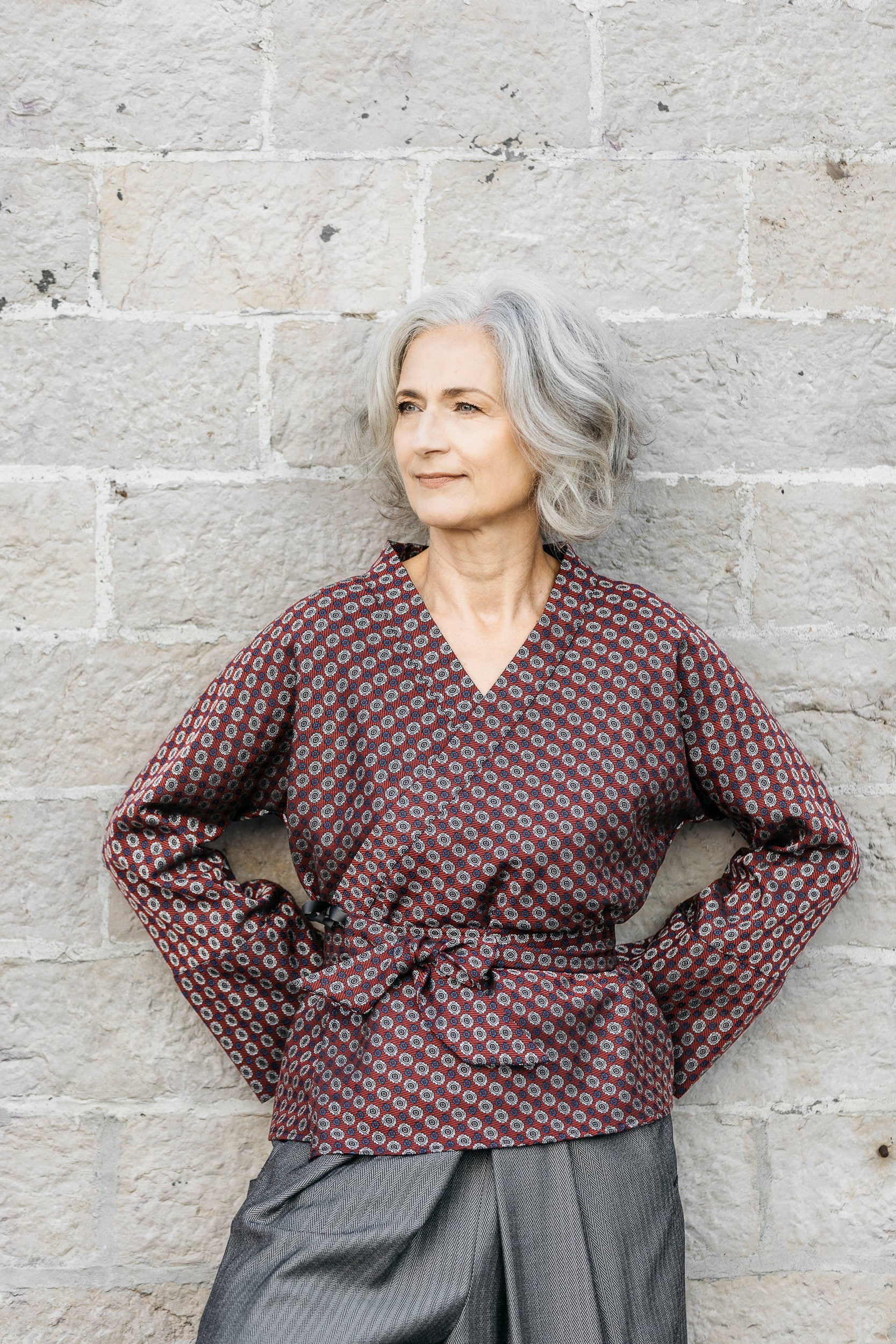 Kimono HINTO bordeaux - CATHERINE VALENTIN