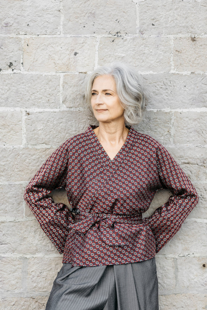 Kimono HINTO bordeaux - CATHERINE VALENTIN