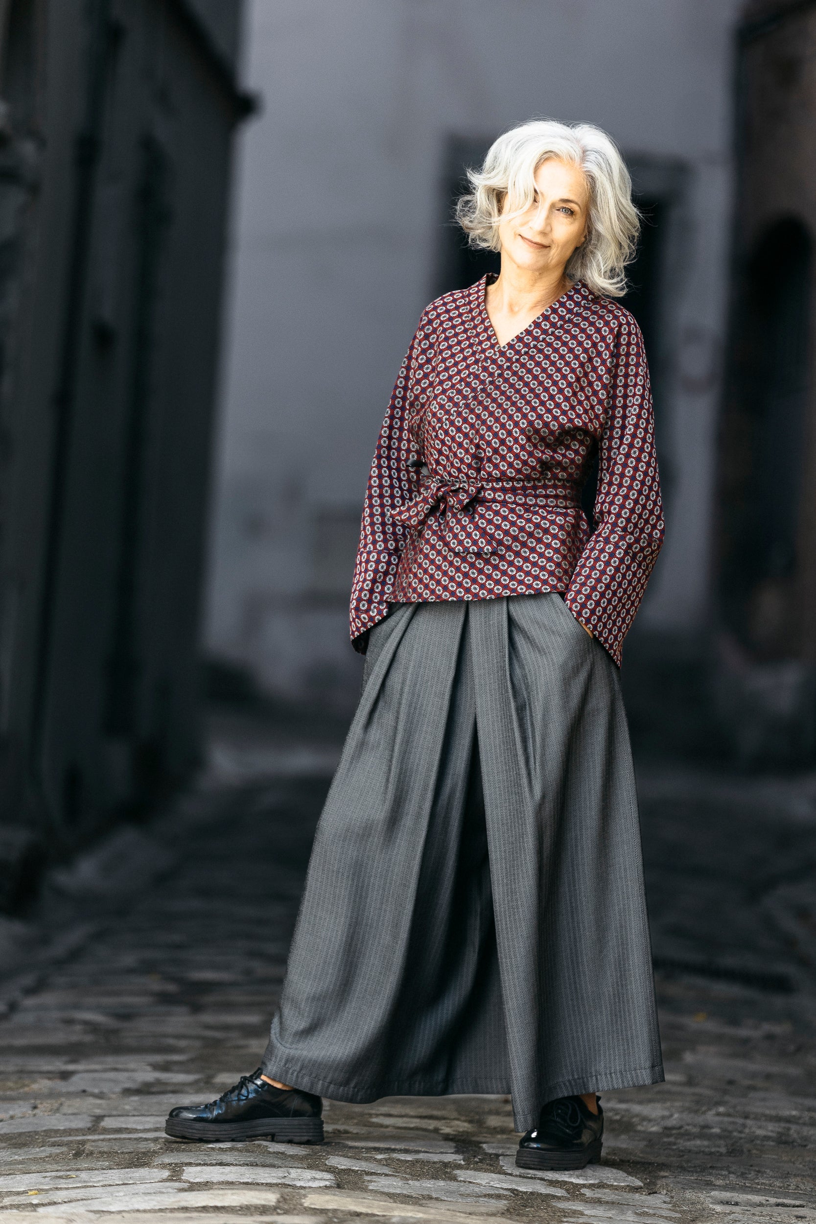 Kimono HINTO bordeaux - CATHERINE VALENTIN
