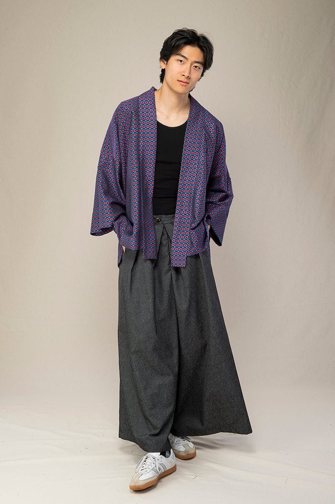 Kimono homme HAMAGURI bleu/rose - CATHERINE VALENTIN