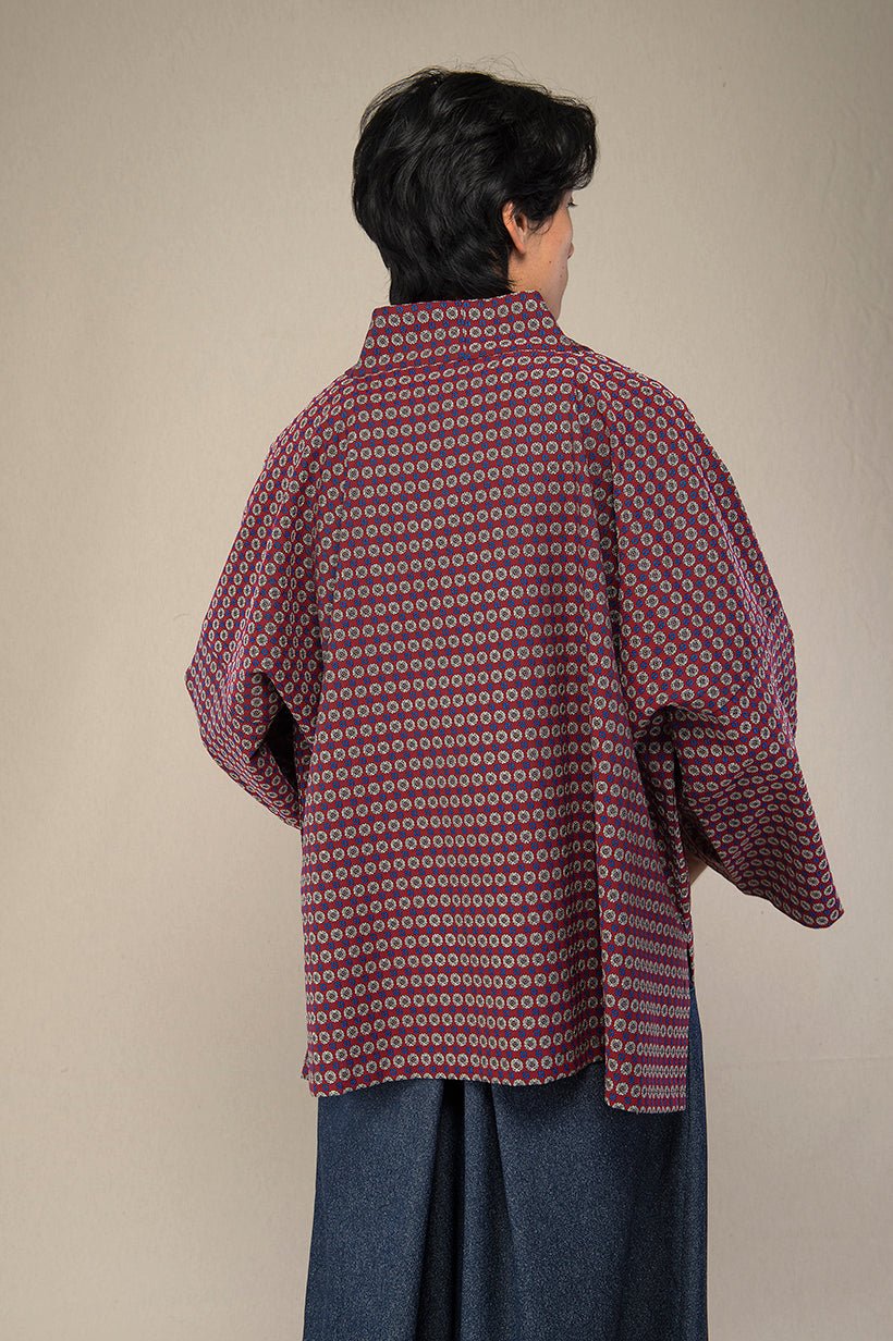 Kimono homme HAMAGURI bordeaux - CATHERINE VALENTIN