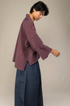 Kimono homme HAMAGURI bordeaux - CATHERINE VALENTIN