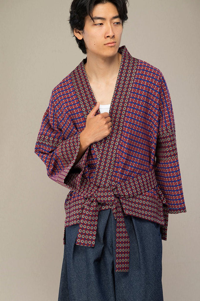 Kimono homme HAMAGURI bordeaux - CATHERINE VALENTIN