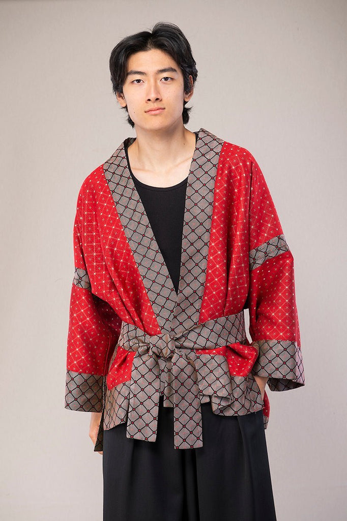 Kimono homme HOSEKI rouge réversible - CATHERINE VALENTIN