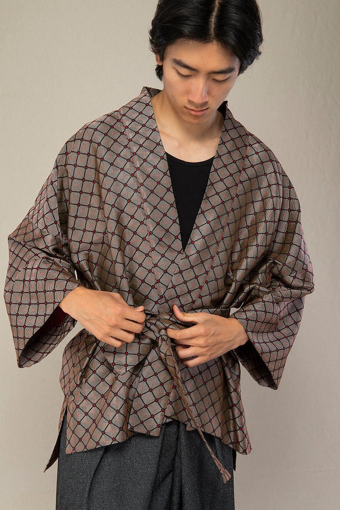 Kimono homme HOSEKI rouge réversible - CATHERINE VALENTIN